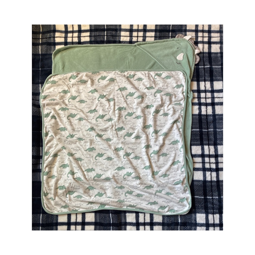 Just One You Set of2 Bath Towels Baby One Size Green Dinosaur Print JOY19674-SML
